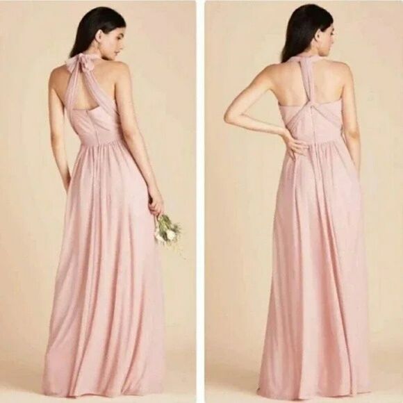 NWT Birdy Grey Dress CHICKY CONVERTIBLE DRESS MESH ROSE QUARTZ Formal Sz M - Picture 2 of 8